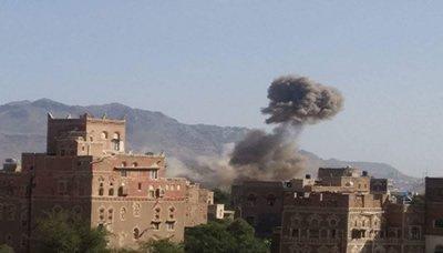 Almotamar Net - Saudi fighter jets waged two  raids on Nehm district of Sanaa province overnight, an official said on Saturday.

The raids caused heavy damage to citizens houses and farms.
