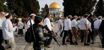 المؤتمر نت - اقتحم مستعمرون، اليوم، باحات المسجد الأقصى المبارك في مدينة القدس المحتلة، بحماية شرطة الاحتلال الإسرائيلي